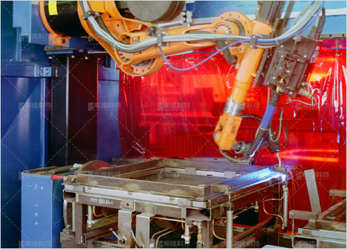 爬墻式焊接機器人系統